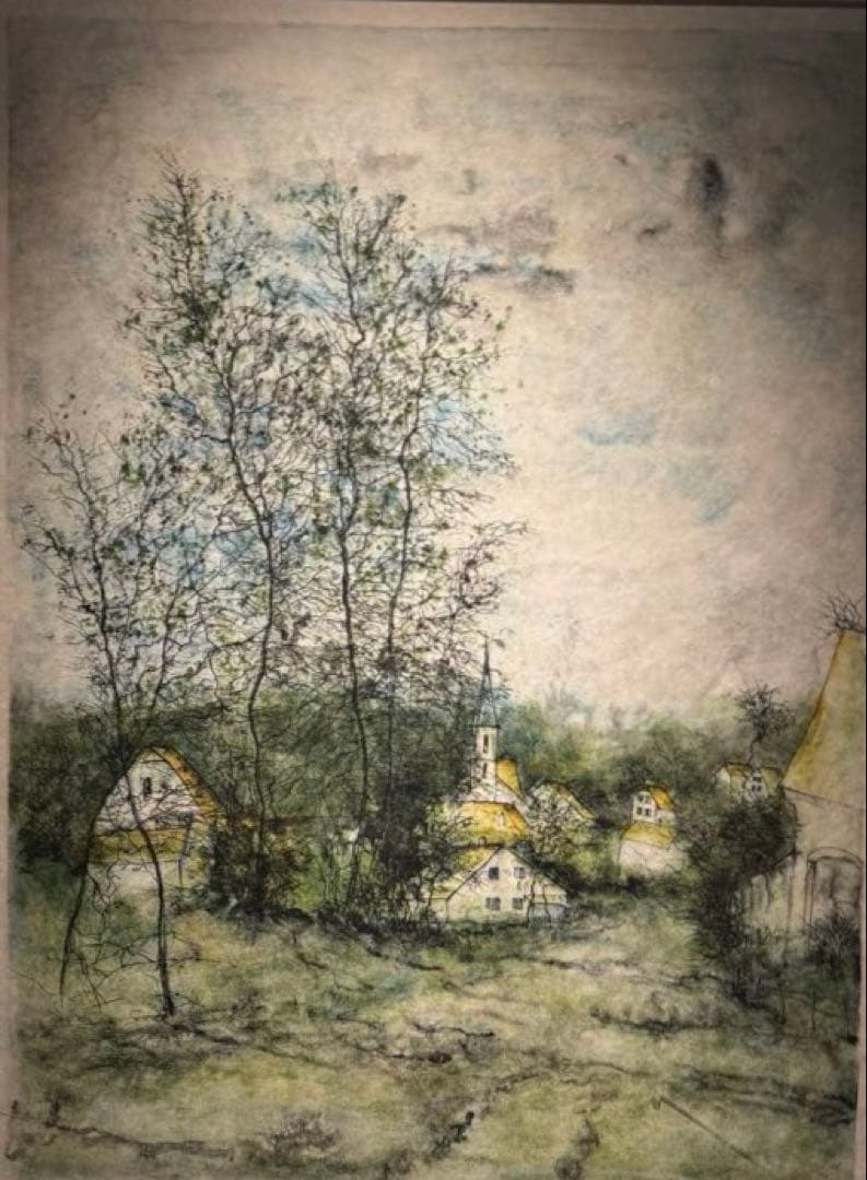 ベルナールガントナー風景画　　lithograph Paris