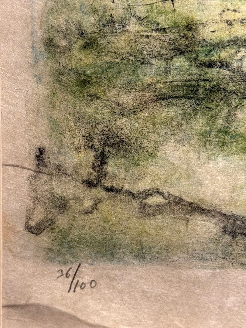 ベルナールガントナー風景画　　lithograph Paris