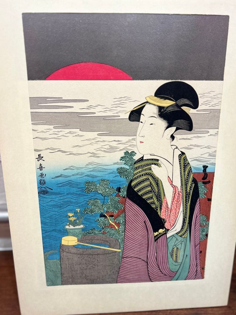 未刊浮世絵美人名画撰　　版画　アダチ版画
