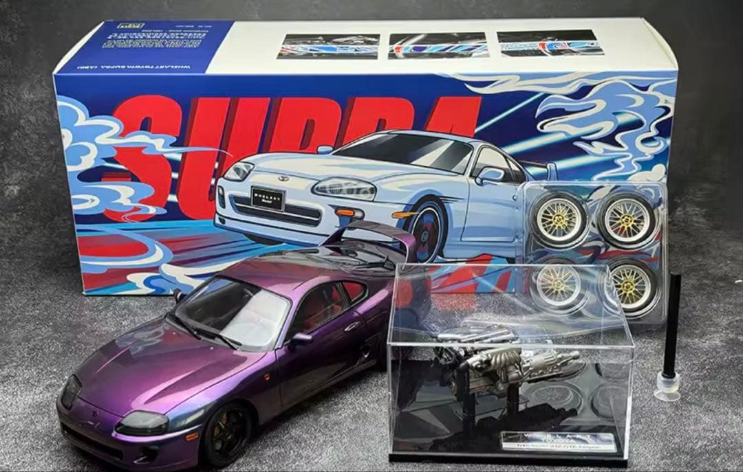 Toyota Supra A80WhelArt Purple 1:18 ミニカー
