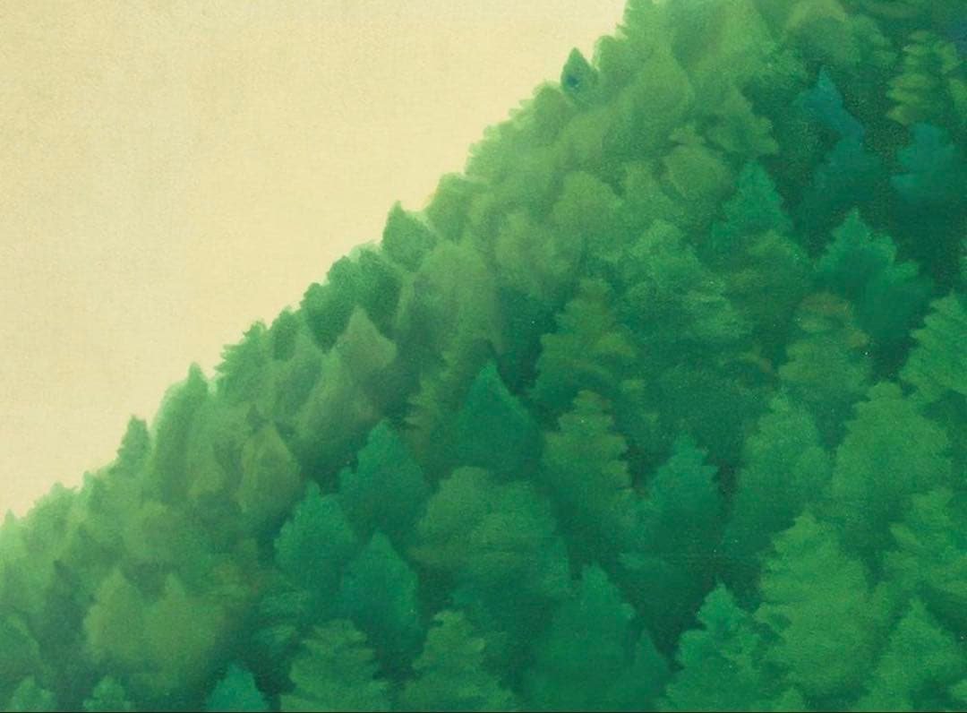 東山魁夷 春静 真作 オリジナル リトグラフ 12号 大作 絵画 額装