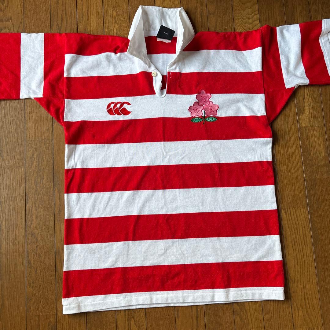 ラグビー日本代表ジャージ 半袖刺繍ロゴ 桜 日本代表Lサイズ