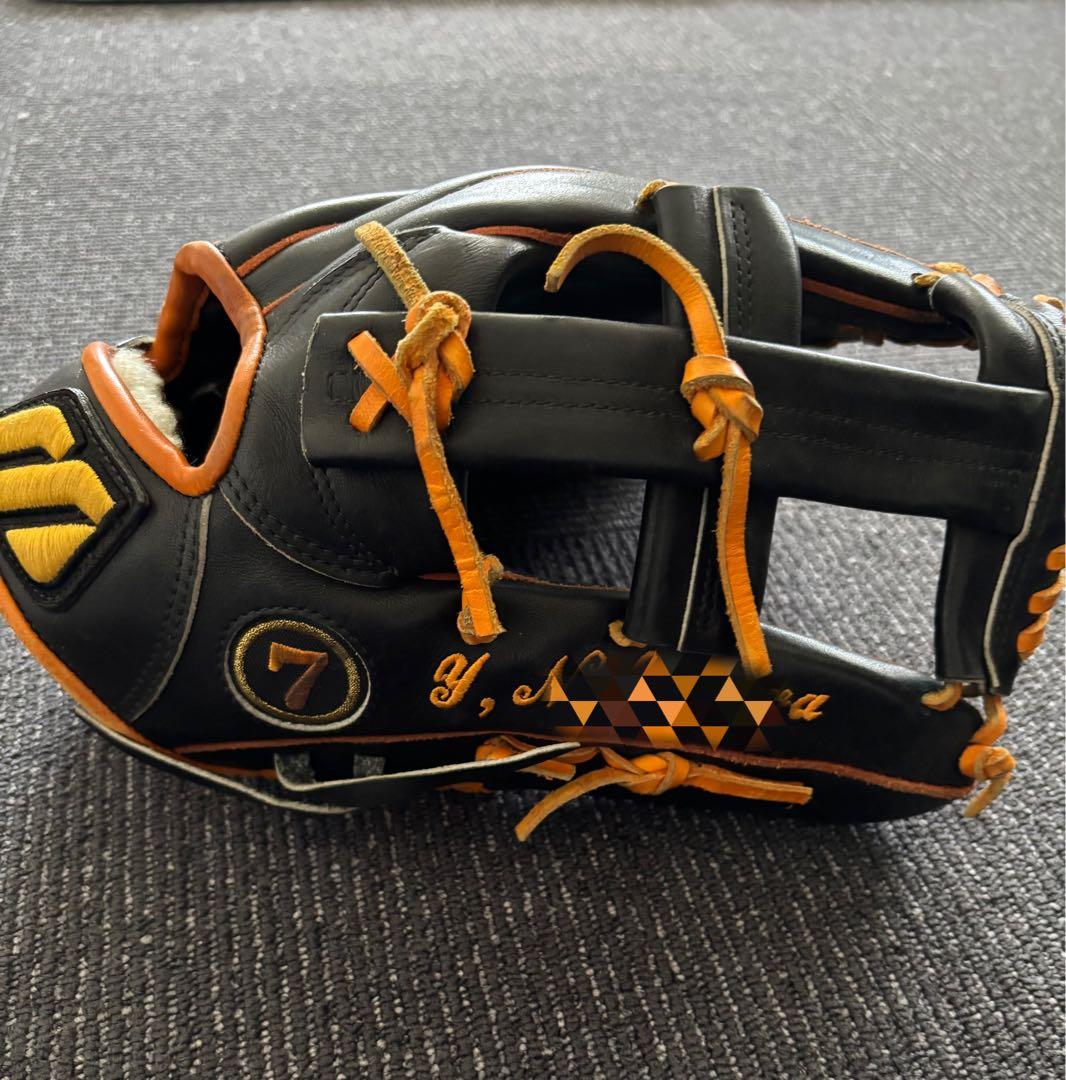 MIZUNO Puro order 軟式グローブ　黒xオレンジ　ジャイアンツ