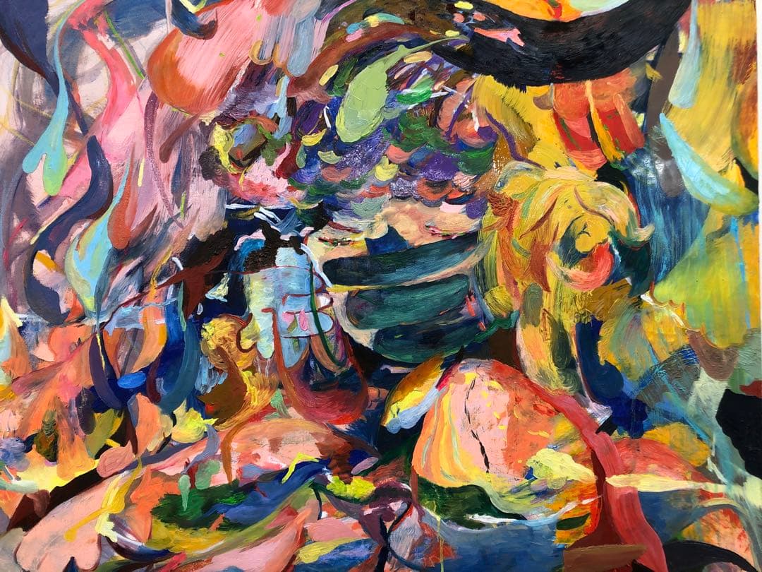 【F50号】ひつじ娘 原画 油絵 抽象画 abstract paintings