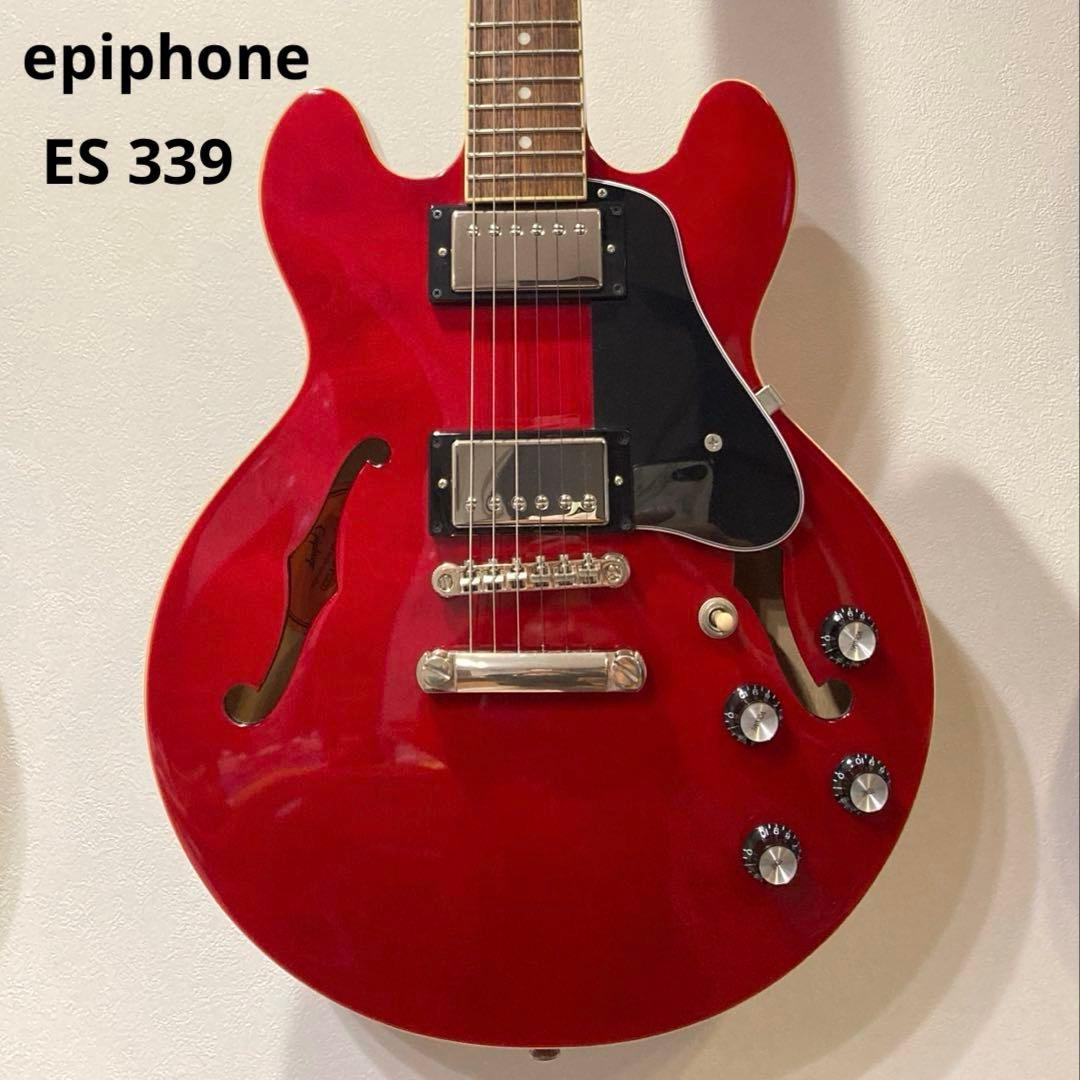 epiphone ES 339 チェリーレッド　 グローバーペグ　美品