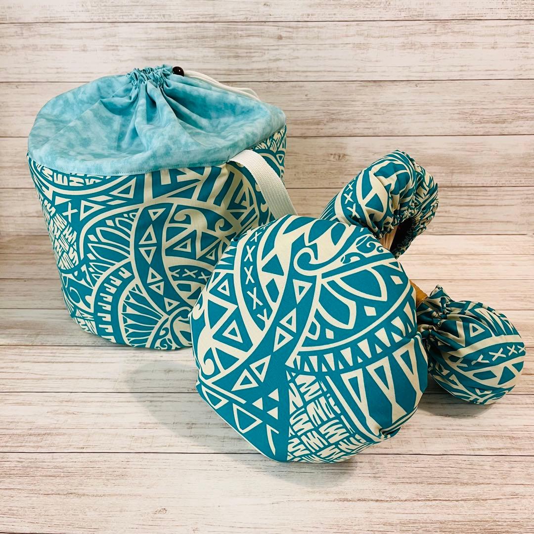 ウリウリケース バッグ ターコイズ×タパ