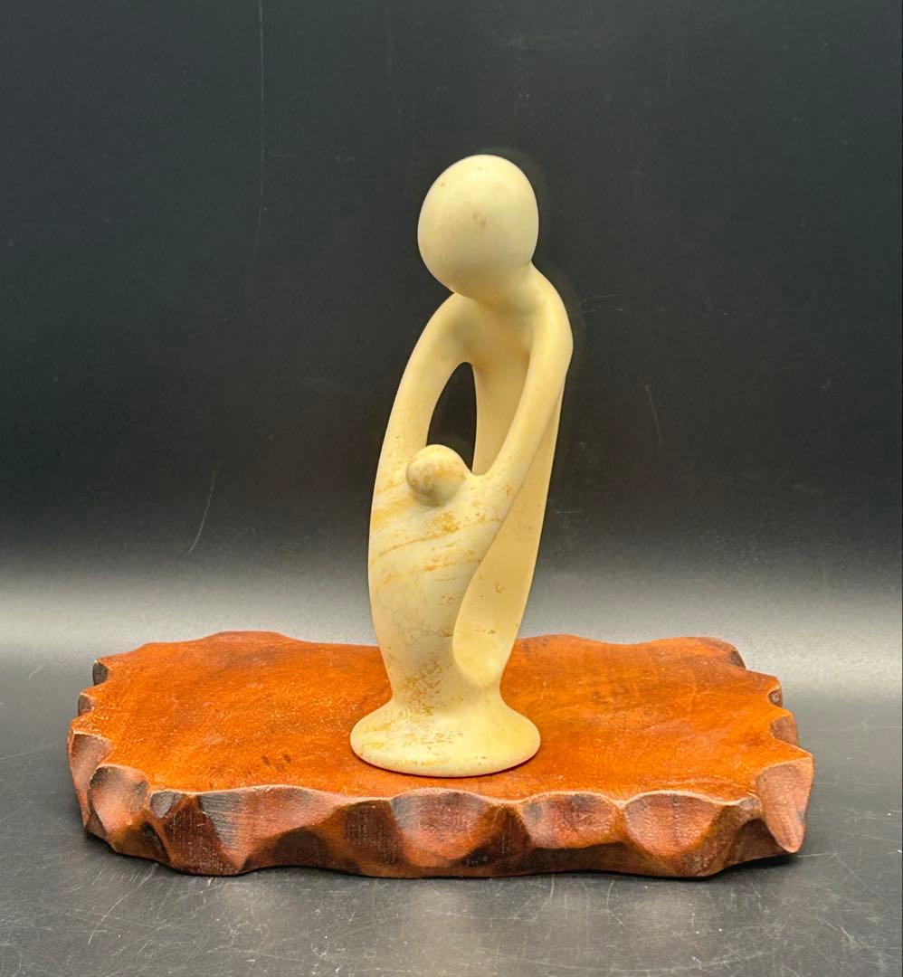 ソープストーン　親子　アフリカ　ケニア　オブジェ