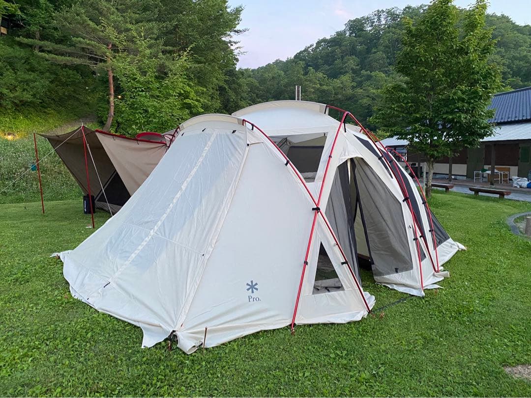 スノーピーク リビングシェルロングpro アイボリー レッドフレーム 中古美品