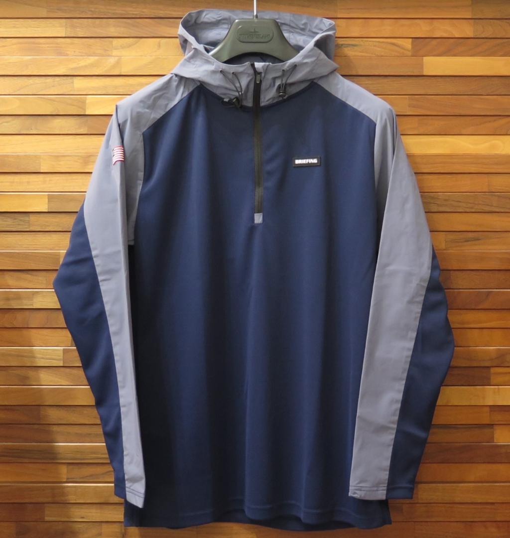 メンズウェア BRIEFING GOLF MENS WR HALF ZIP HOODIE XL