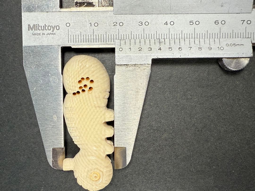 天然素材 牙 マンモス 重さ13.6g提げ物 開運 根付 検古民芸 アンティーク