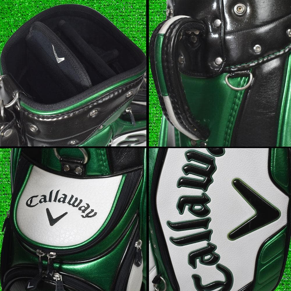 Callaway キャロウェイ ゴルフ エナメル３点式キャディバッグ 中古！