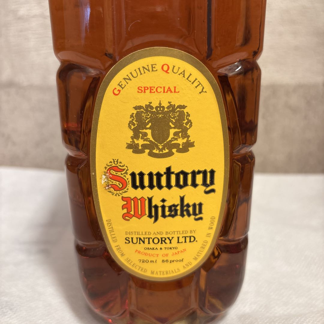未開封希少❗️古酒1970年代　堂島浜表記 サントリー角ウイスキー 特級720ml