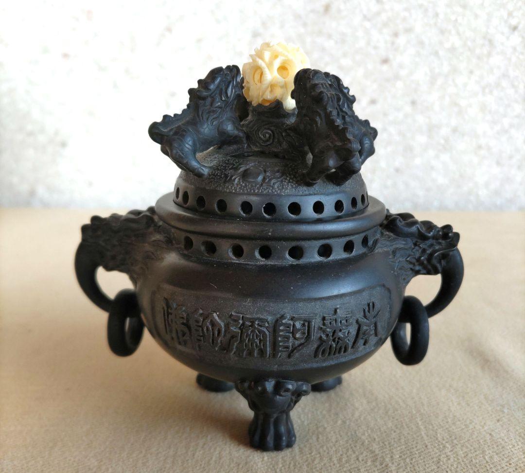 獅子、象の天球香炉