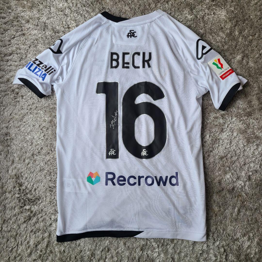 選手支給品サイン入り ジュリアス・ベック スペツィア・カルチョ カップ戦 ホーム