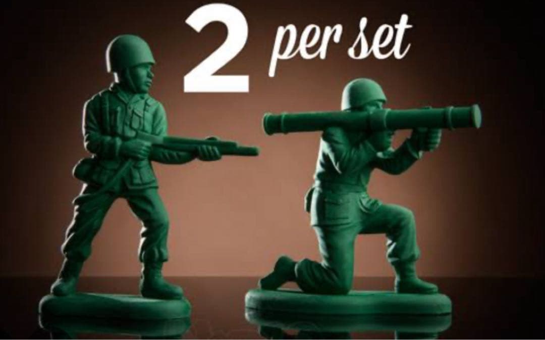Army men eraser アーミーメン消しゴム 2体セット