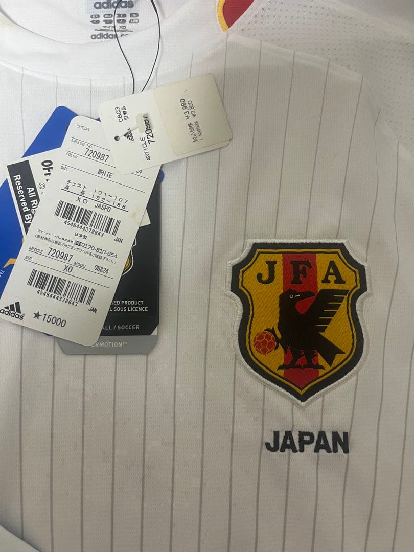 adidas JFA シャツ Mサイズ ホワイト