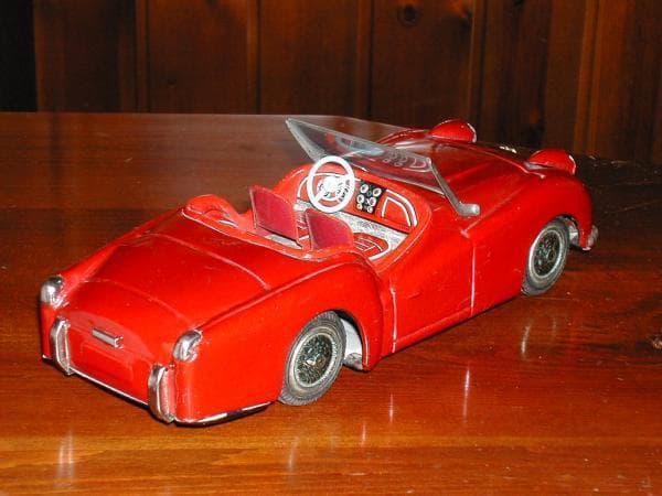 ☆ブリキ☆1950年代、BANDAI TRIUMPH TR3 レッド