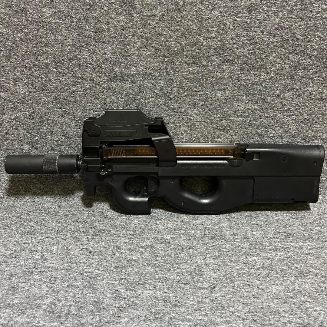 東京マルイ P90 電動ガン サイト付 トレーサー3本 動作未確認