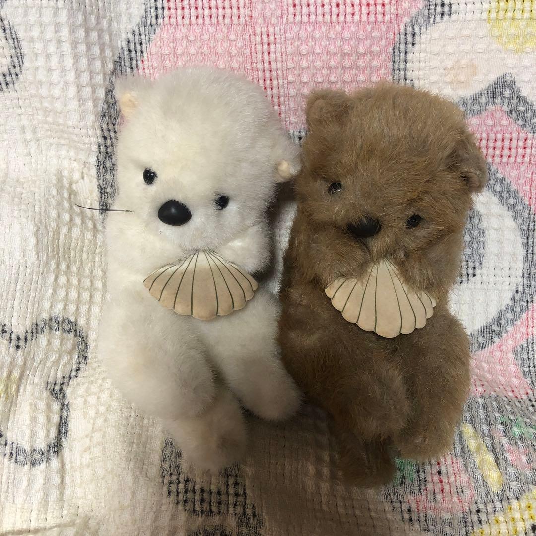 昭和レトロ　ヴィンテージ ファースト社　ラッコ　ぬいぐるみ　2コ　中古品