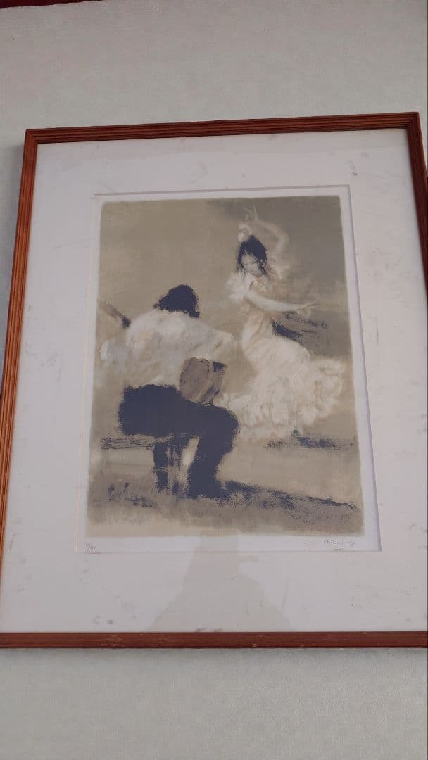 【版画】ロハス「フラメンコ」41/120 サイン有 リーダーズダイジェスト 額付