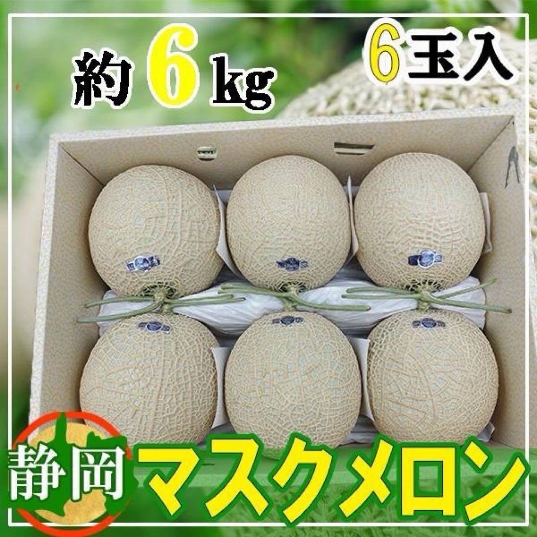 静岡県産　マスクメロン　6玉　約6kg