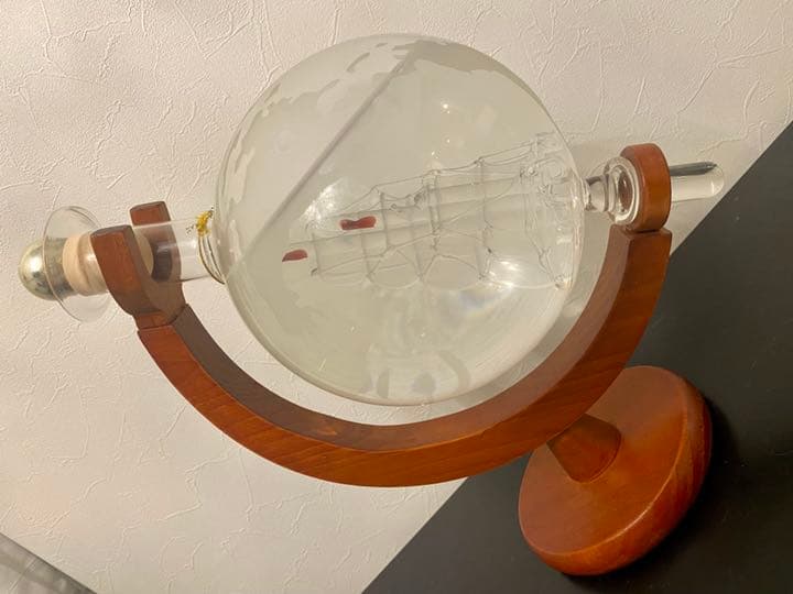 ※最終値下♦︎希少♦︎グラッパ♦︎イタリアベネチアングラスの帆船球ボトル♦︎未開封