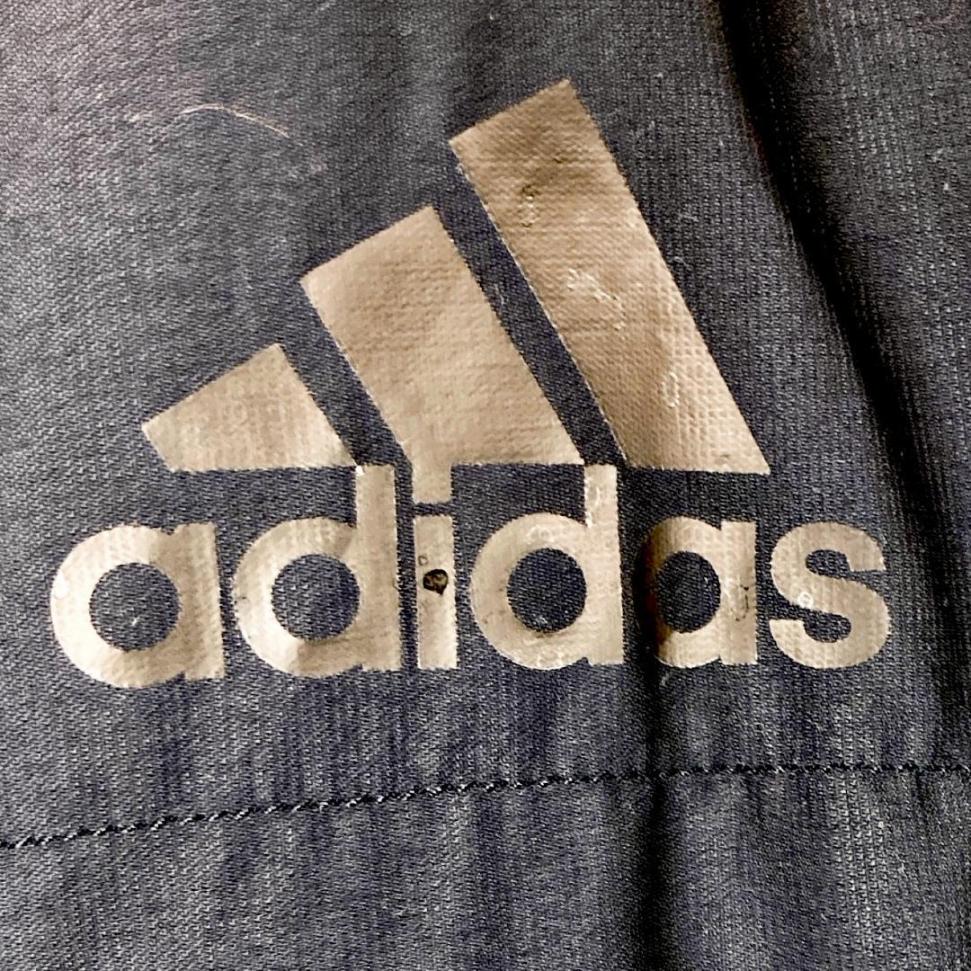 美品　アディダス　ベンチコート　ロング丈スリーストライプス　黒　100　280