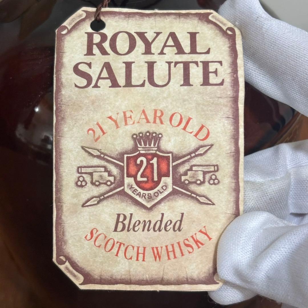 【未開栓品】ロイヤルサルート 21年 スコッチウイスキー 1リットル　赤　al
