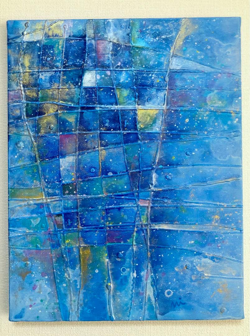 ミ*ス様 アクリル画　ひかるせかい。空の思い出　F6号キャンバス