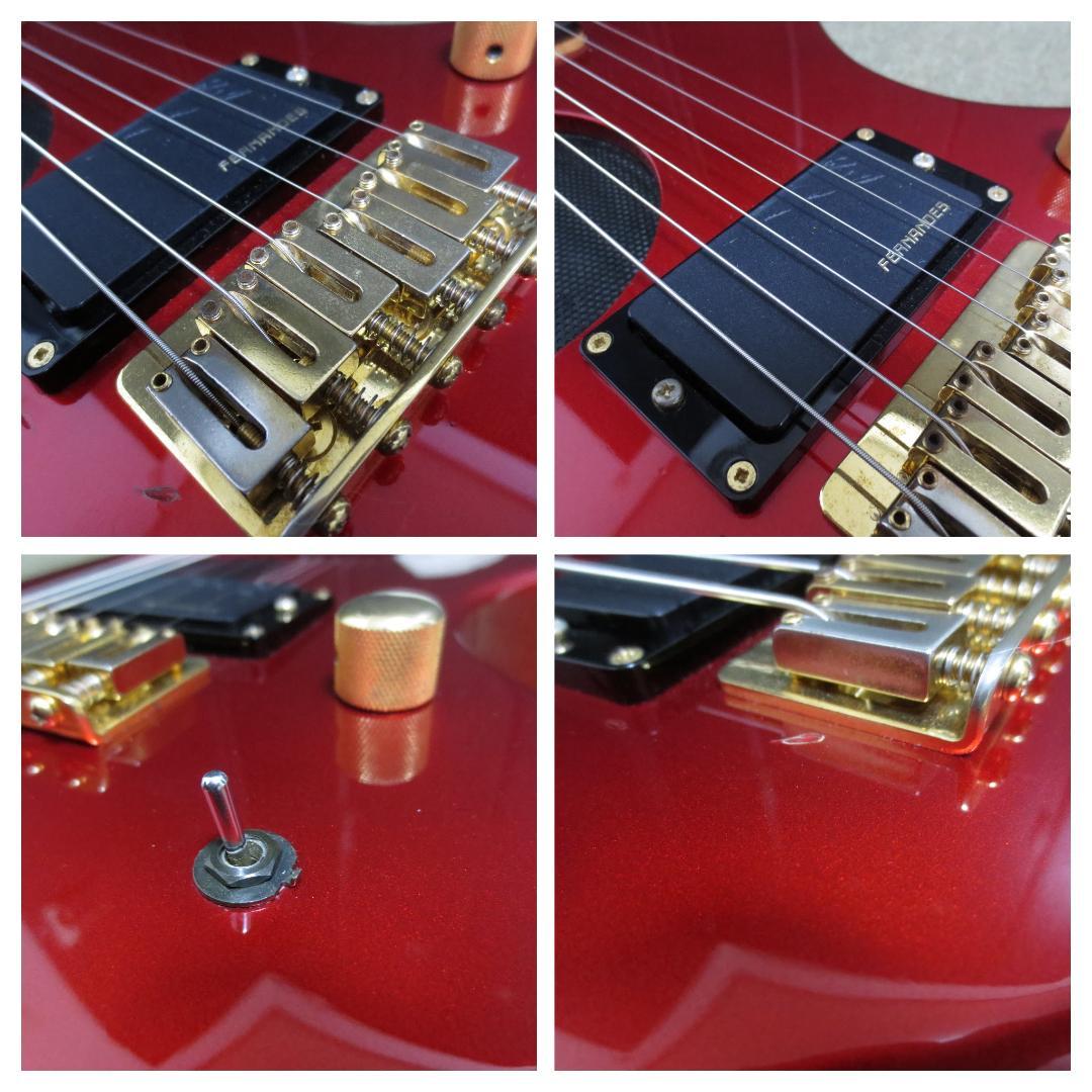 【整備済】フェルナンデス ZO-3ギター レッド×ゴールドパーツ