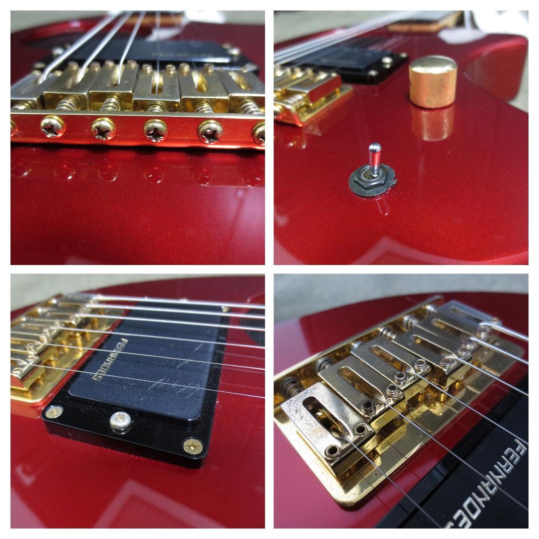 【整備済】フェルナンデス ZO-3ギター レッド×ゴールドパーツ
