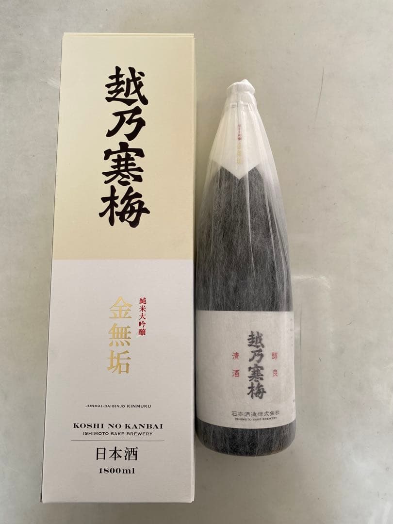 越乃寒梅　金無垢　純米大吟醸　1800ml