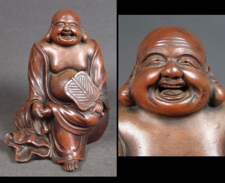 送料無料　江戸時代　備前焼　布袋伏香炉