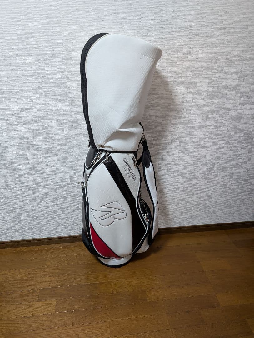 ブリヂストン キャディバッグ ホワイト/ブラック/レッド