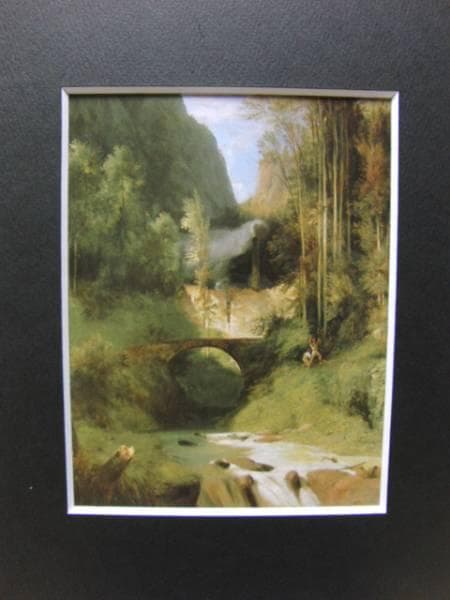 カール・ブレッヒェン、アマルフィの峡谷、19世紀外国巨匠作家、新品高級額装付