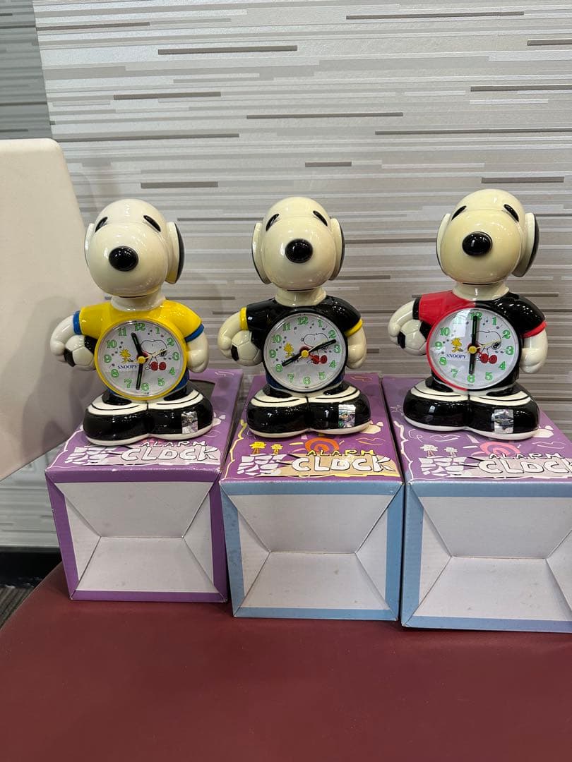 【値下げ交渉歓迎】スヌーピー アラームクロック３点まとめ　レトロ品