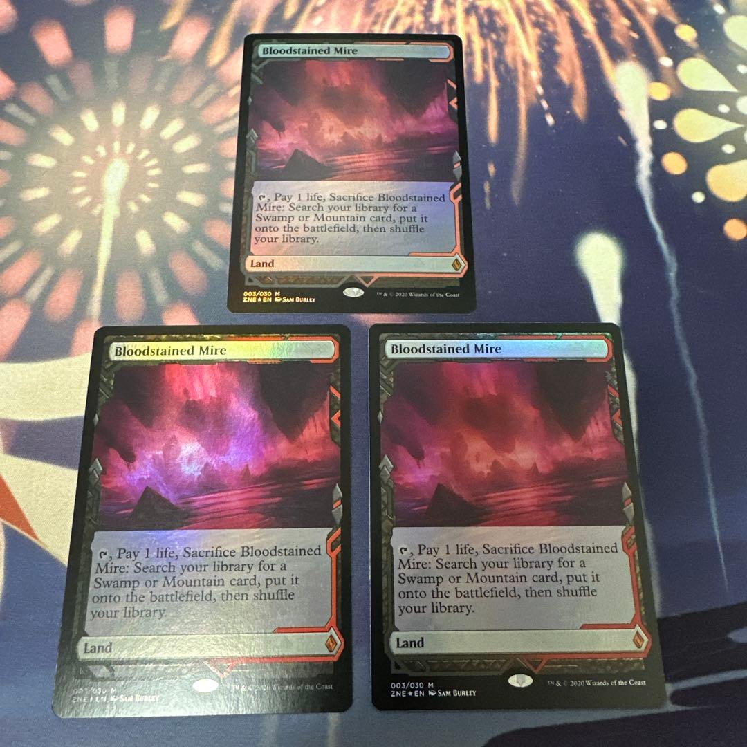 【バラ売り可】MTG 血染めのぬかるみ ZNE 英語 foil 3枚セット