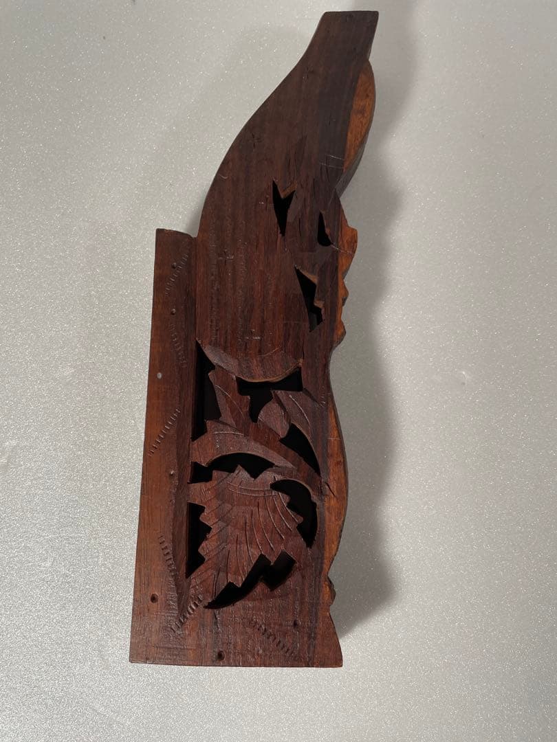 木製の葉模様トレイとスタンドセット