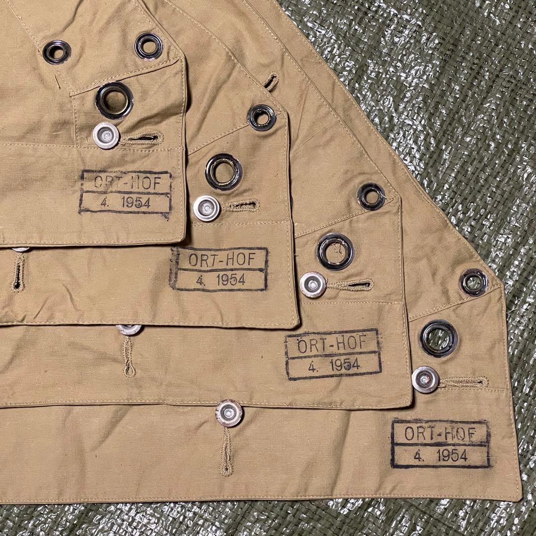 フランス軍　軍幕　ポンチョ 4枚セット　木製ペグ8本　デザート