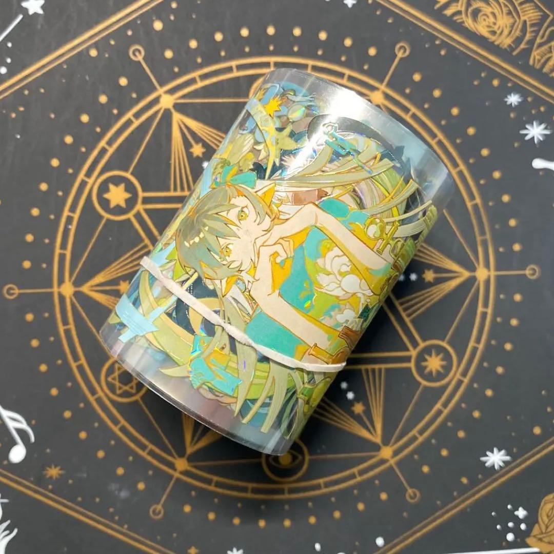 【9282】海外　マステ　中古巻　貝殻光マスキングテープ　人物系