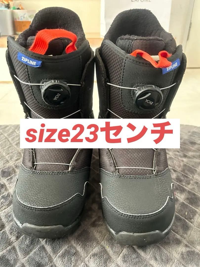 ZIPLINE スノーボードブーツ 子ども用 ブラック/レッドsize23センチ