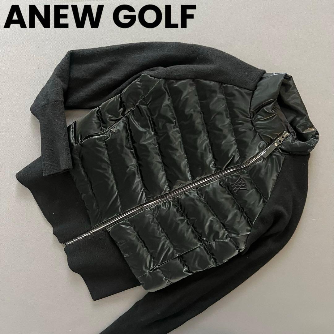 ANEW GOLF アニューゴルフ　ダウンジャケット　ニット　切り替え　中綿入り