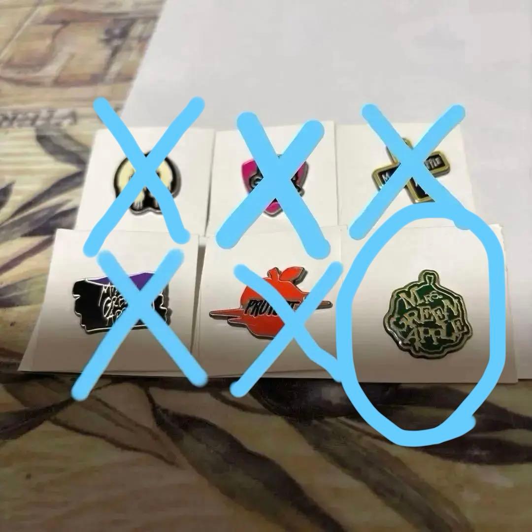 匿名Mrs.GREENAPPLE 2018ゼンジン未到とプロテストピンバッジ3つ