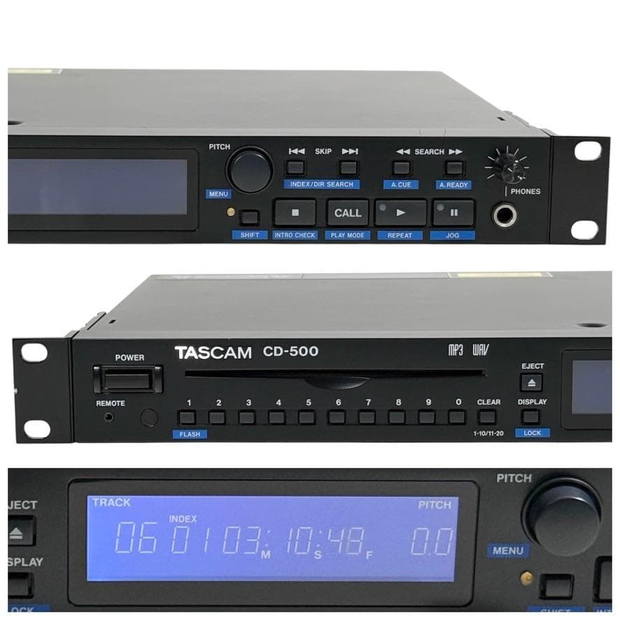 ◆優良美品◆ TASCAM CDプレーヤー 業務用1U CD-500
