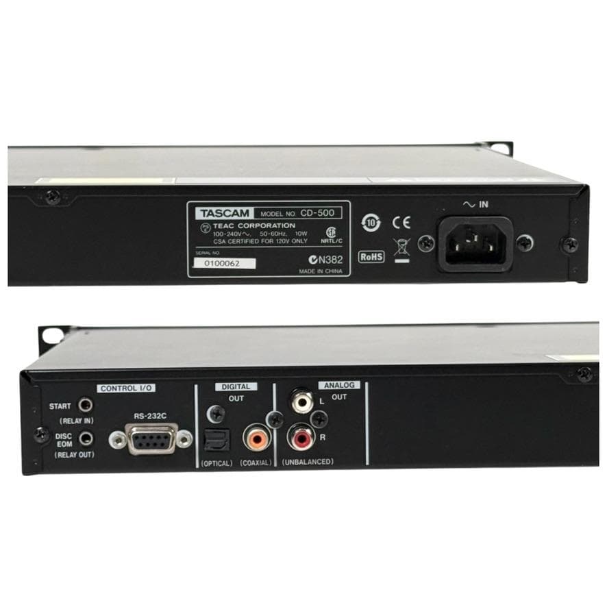 ◆優良美品◆ TASCAM CDプレーヤー 業務用1U CD-500