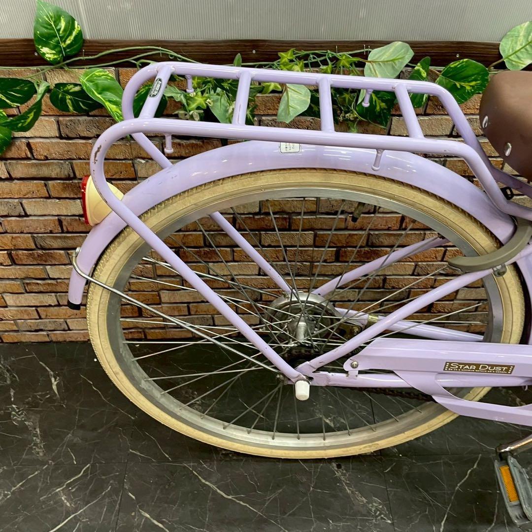 【95】子供用自転車 子供車 STAR DUST パープル 24インチ シングル