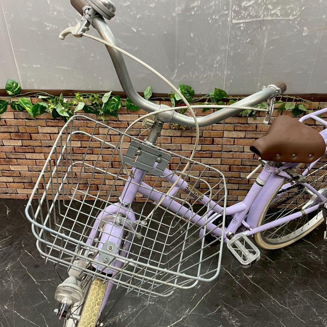 【95】子供用自転車 子供車 STAR DUST パープル 24インチ シングル