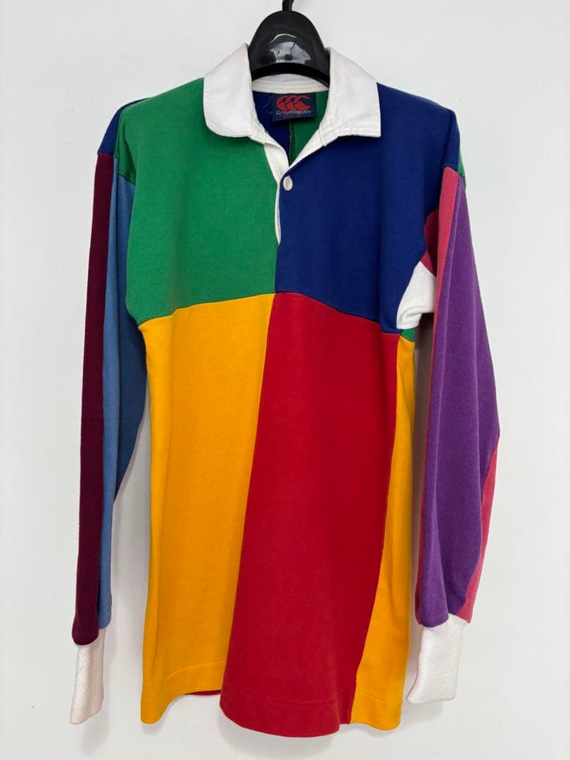 CANTERBURYカンターベリー　マルチカラー ラガーシャツ 長袖