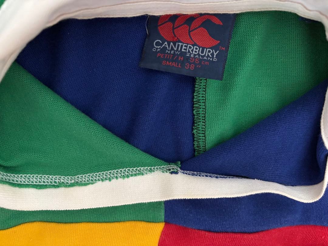 CANTERBURYカンターベリー　マルチカラー ラガーシャツ 長袖