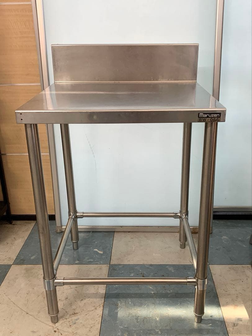 マルゼン 業務用ステンレス作業台 BW-066 バックガード付 80×60×60